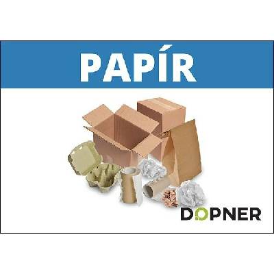 Dopner Nálepka papír na popelnice - A4