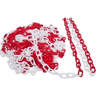 Levior řetěz plastový 6 mm x 25 m červeno-bílý