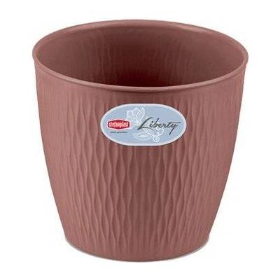 STEFANPLAST GARDEN Obal na kvetináč LIBERTY 20x19 cm 4,6l pre 19 cm kvetináč ružovohnedý