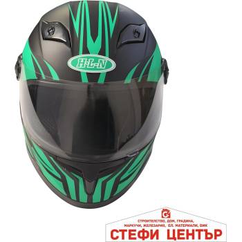 Image 1 of Paolo Детска Каска pa1019-1 - Черен/Зелен Мат (721162)