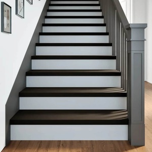 vidaXL Стълбищни стъпала, 12 бр, кафяво-черни, 90x25x2 см, дъб масив (3283039)