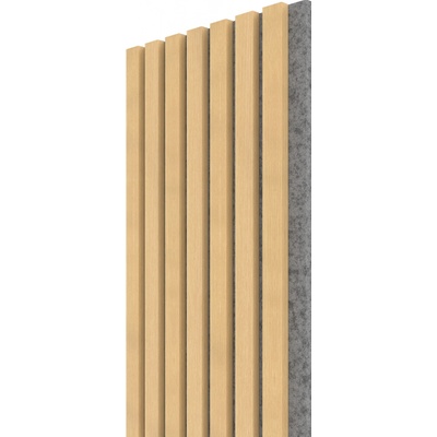 Wall Concept akustický panel Javor, sivý filc + MDF, 2750 x 285 x 21 mm 0,78m²