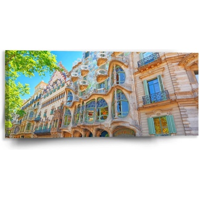 Sablio Obraz Barcelona Gaudi Casa Batllo 2 - 110x50 cm