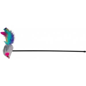 TRIXIE Въдица с мишка и дрънкалка на пръчка за котки