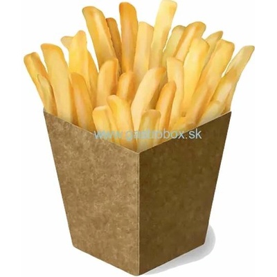 Papierový box na hranolky a dip kraft
