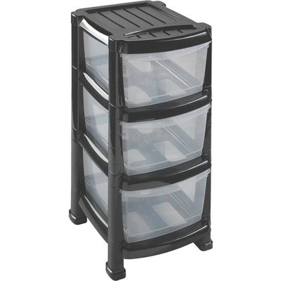 REGÁL SE 3 ZÁSUVKAMI, 29X38X60,5 CM