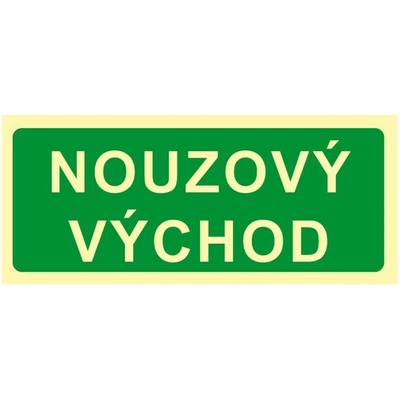 Fotoluminiscenční značka - Nouzový východ, fólie 21 x 8,7 cm