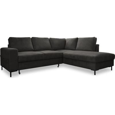 Miuform Тъмносив разтегателен ъглов диван от рипсено кадифе (десен ъгъл) Lofty Lilly - Miuform (1065ON19)