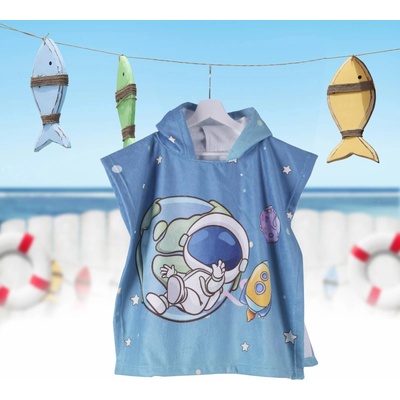 Png Панагюрище Детско хавлиено пончо с принт космонавт