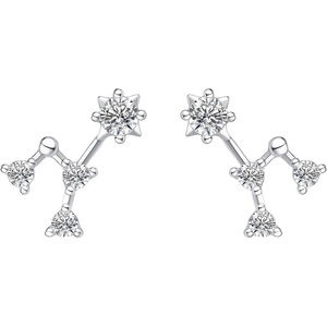 Silenti Jewelry Сребърни обеци "Съзвездие Телец
