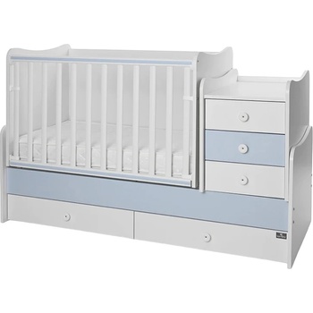 Lorelli Легло Lorelli - Maxi Plus, 3Box, 70 х 160 cm, бяло/baby blue (10150580039P)