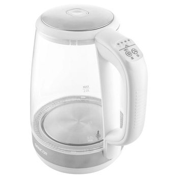 Sencor SWK 2190WH стъклен чайник 2L с терморегулатор бял (SWK2190WH)