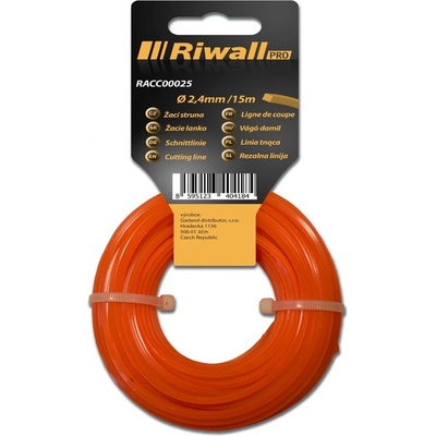 Riwall PRO Žací struna pr. 2,4mm, délka 15m, čtvercový průřez