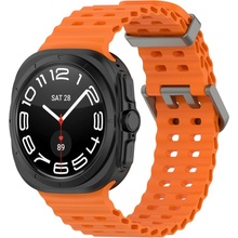 ESES Silikonový dírkovaný řemínek pro Samsung Galaxy Watch Ultra 47 mm - Oranžový 1530006168