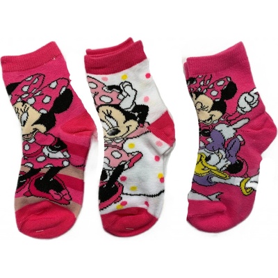 Setino Sada 3 párov detských ponožiek Minnie Mouse mix
