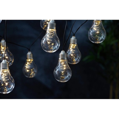 STAR TRADING Venkovní LED solární řetěz GLOW 50xLED D.1,8m černý