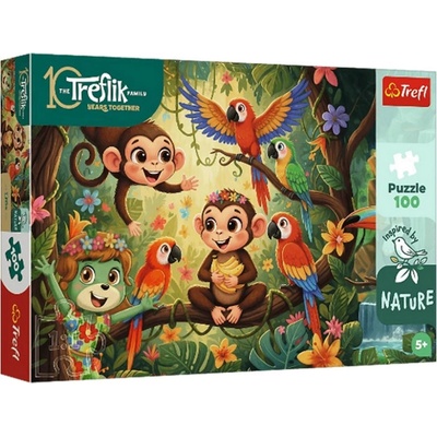 Trefl Inspired By Nature Małpki a priatelia 100 dielov