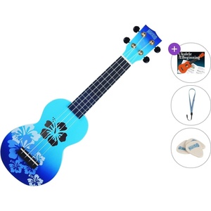 Mahalo Hibiscus Standard SET Hibiscus Blue Burst Сопрано укулеле (MD1HB-BUB-STANDARD-SET)