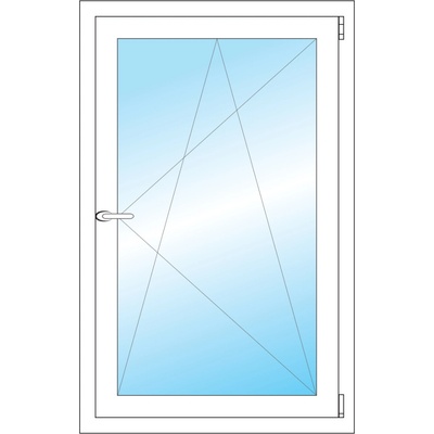 Okna Hned Plastové okno 1100 x 700 mm bílé otevíravé a sklopné pravé
