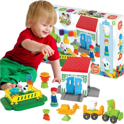 MOCHTOYS Sada kostek FARMA 100 ks