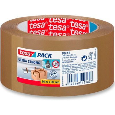 Tesa Office line balicí páska nehlučná hnědá 66 m x 50 mm