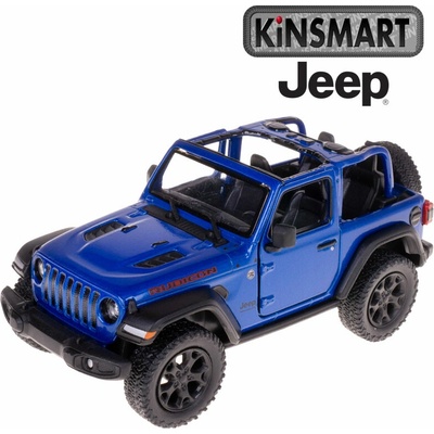 Kinsmart Jeep Wrangler modrý 1:34