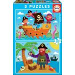Educa Пъзел Educa от 2 x 20 части - Пирати (EDU17149) - baby