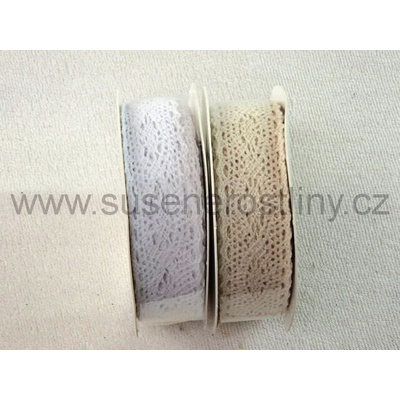 susenerostliny.cz vánoční stuha krajka 2,7cm x 5y krémová