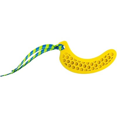HipHop banán přírodní guma s látkovým střapcem 11 cm