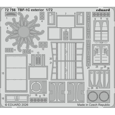 EDUARD HOBBY BOSS TBF-1C exteriorrecommended for 1:72