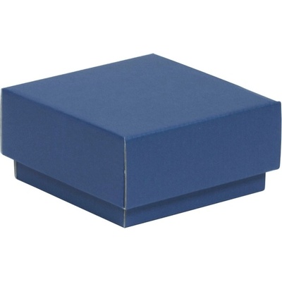 Dárková krabička s víkem 100x100x50/40 mm, modrá