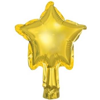 Party Deco Фолиев Балон, Звезда, Златно, 12см