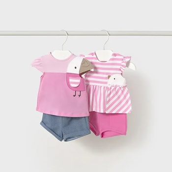 Mayoral Комплект 4 части за бебе момиче в розово Майорал