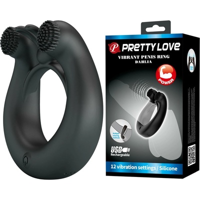 Pretty Love PENIS RING DAHLIA, 12 vibračných funkcií pamäťová funkcia