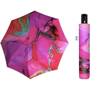 Doppler Carbonsteel Magic Marble pink dámsky plne automatický dáždnik