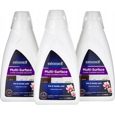 Bissell MultiSurface Trio čistiaci prostriedok na podlahy, Spring Breeze 3 x 1000 ml
