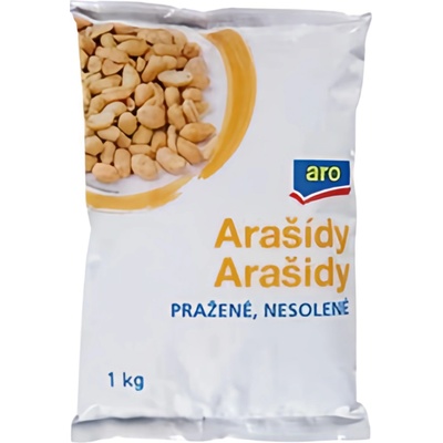Aro Arašídy pražené nesolené fólie 1 kg