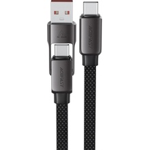Acefast C13-04 2v1 USB-C/USB-A - USB-C, 1,2m, černý
