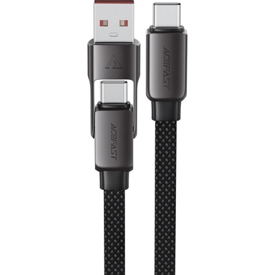 Acefast C13-04 2v1 USB-C/USB-A - USB-C, 1,2m, černý