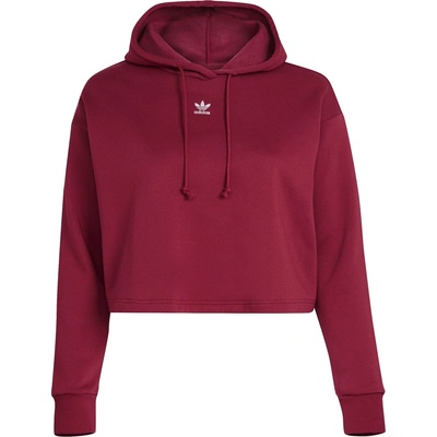 Adidas Суичър Adidas Originals Adicolor Essentials Crop Fleece Hoodie (Plus Size) - Burgundy
