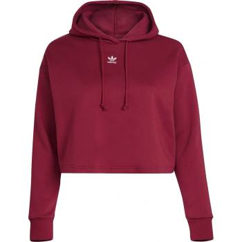 Adidas Суичър Adidas Originals Adicolor Essentials Crop Fleece Hoodie (Plus Size) - Burgundy