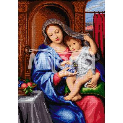 Milena Style Мадона с грозде - гоблен със схема конци Ariadna 1: 4 с детайл 1: 1