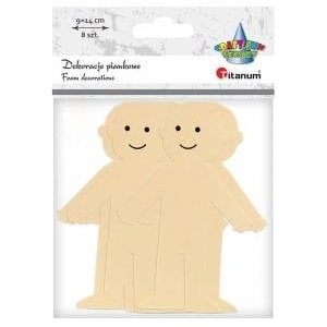 TITANUM Foam decoration flesh-colored figures 8pcs