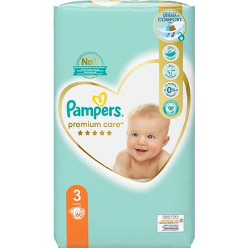 Pampers Premium Care Размер 3, 60бр. 6-10 кг