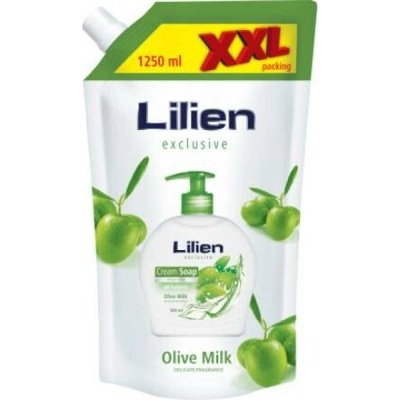 Union Cosmetic Lilien Olive Milk tekuté mýdlo náhradní náplň XXL balení 1250 ml