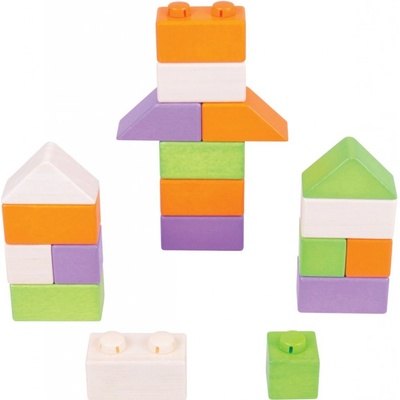 Bigjigs Dřevěné Spojkostky základní sada B