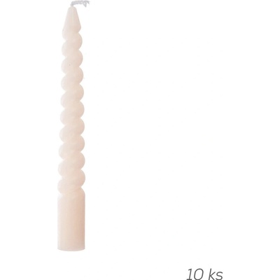 Home Styling Collection Spirálové parafínové svíčky na stůl, 10 cm, růžové růžová