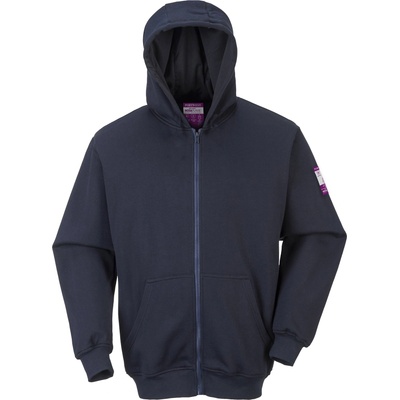 Portwest modaflame fr81 / Огнеупорен антистатичен суичър с цип - тъмносин m (fr81narm)
