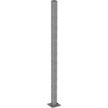 Plotový sloupek 5x5 cm s patkou - výška 120 cm ✔ Velké držáky plotových polí 4 ks