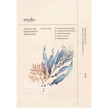 Ondo Beauty 36.5 Лист маска за лице Hyaluronic Acid & Algae, 25 ml
